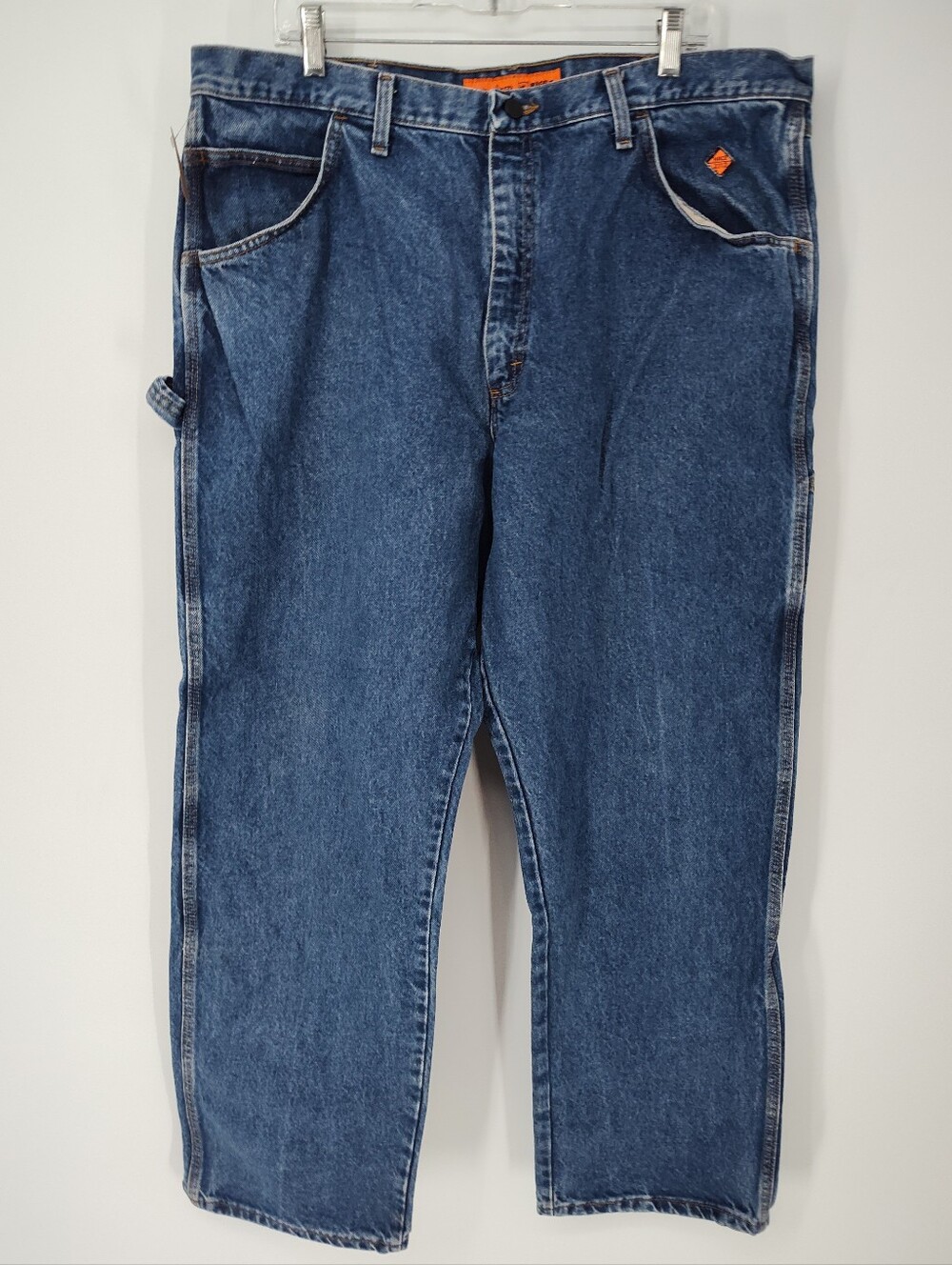 Wrangler Men's Carpenter Dark Blue Work Jeans Size 40x32